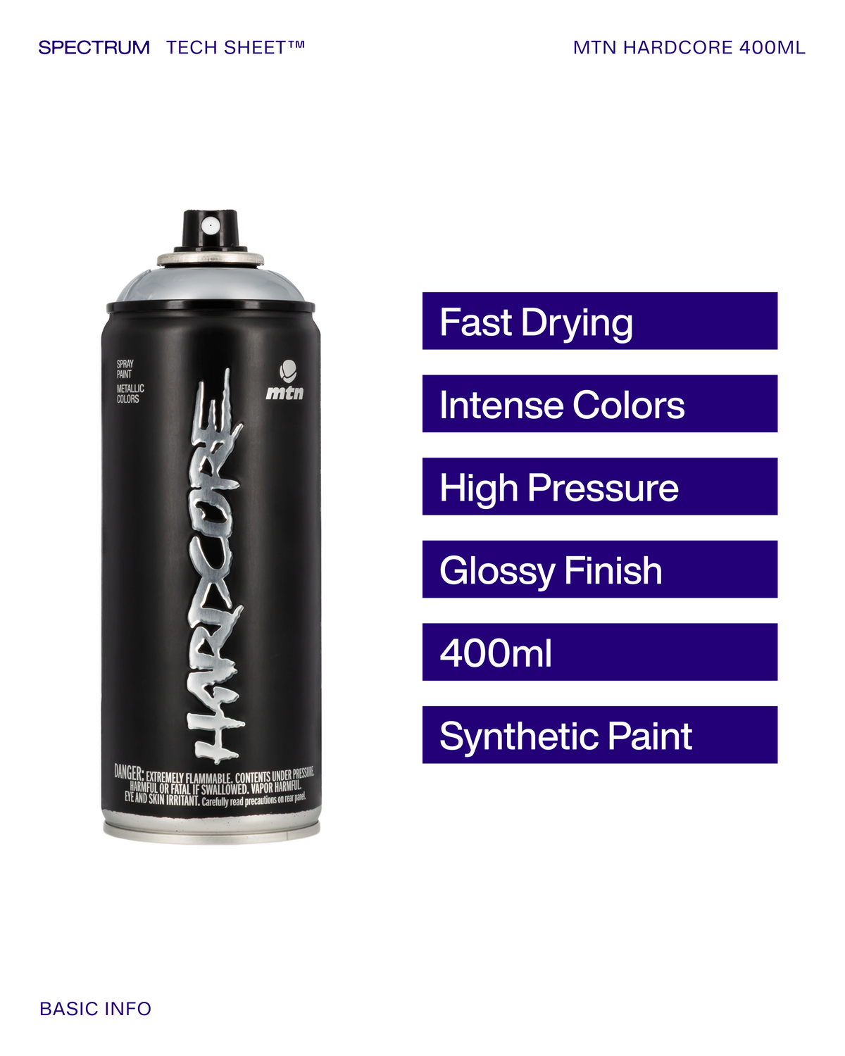 Montana Hardcore 400 ml Chrome Silver