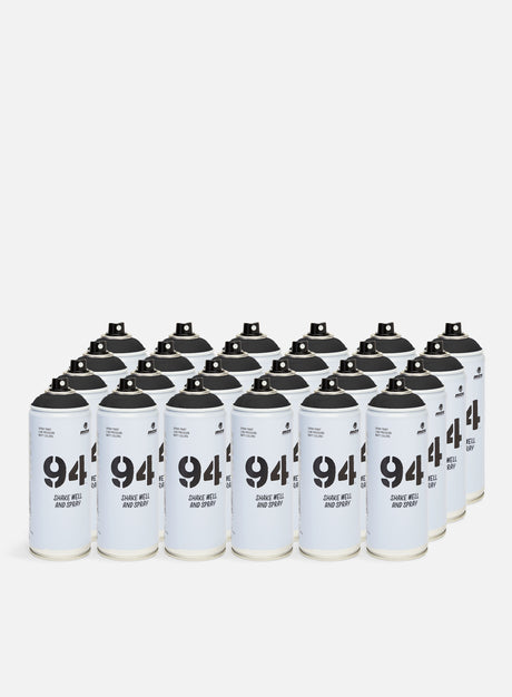 Montana 94 400 ml Black 24 Pack. (400 ml Graffiti Spray Cans)