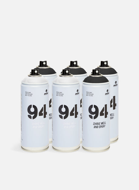 Montana 94 400 ml Black & White 6 Pack. (Spray Graffiti)