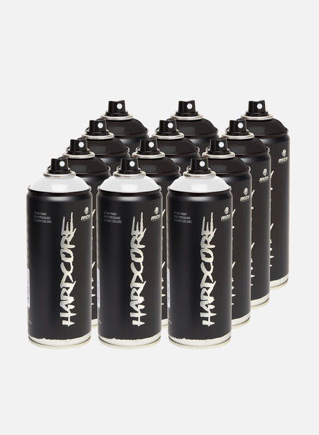 Montana Hardcore 400 ml Black & White 12 Pack. (Montana MTN Hardcore)