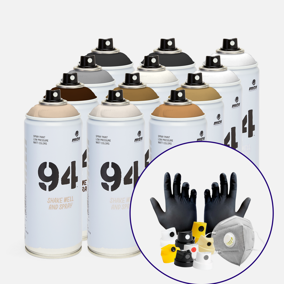 Montana MTN 94 Skin Tone 12-Pack. Graffiti Starter Kit.