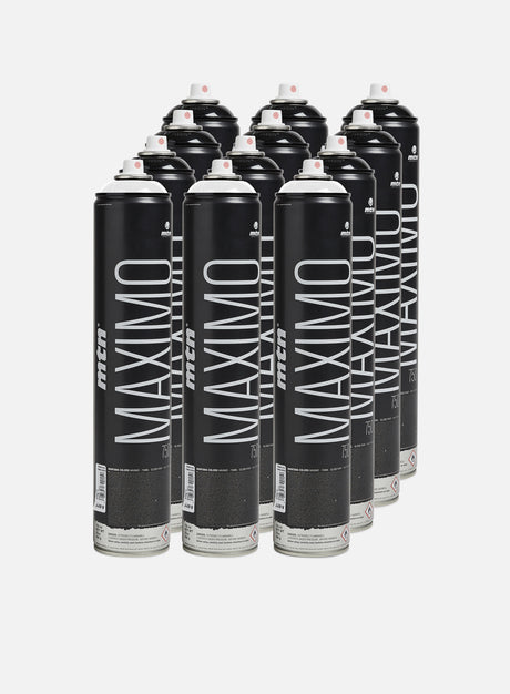 Montana Maximo 750 ml Black & White 12 Pack. (Spray Graffiti)