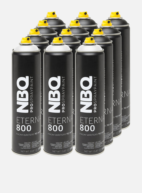 NBQ Eternal 600 ml Black & White 12 Pack. (Spray NBQ)
