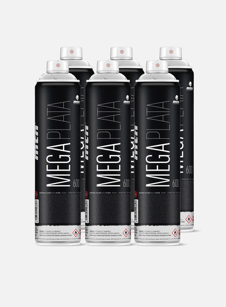 Montana Mega 600 ml Chrome 6 Pack. (Graffiti Pack in Offerta. Risparmia con i Kit)