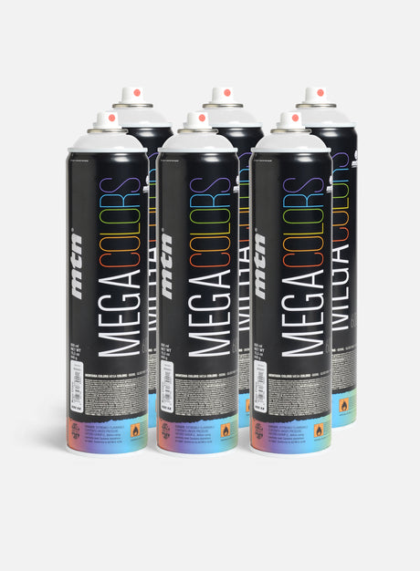 Montana Mega 600 ml White 6 Pack. (6-Pack Graffiti)