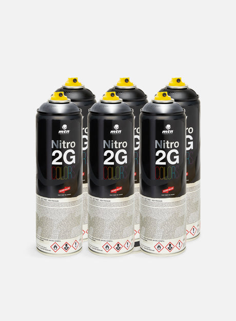 Montana Nitro 2G Colors 500 ml Bombing 6 Pack. (Spray Graffiti)