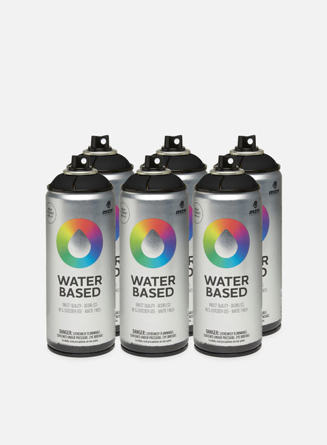 Montana Water Based 400 ml Black 6 Pack. (6-Pack Graffiti)
