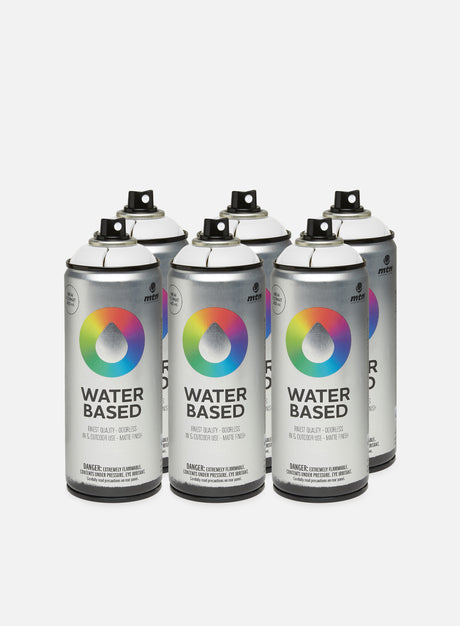 Montana Water Based 400 ml White 6 Pack. (6-Pack Graffiti)