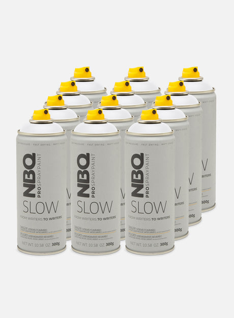 NBQ Slow 400 ml White 12 Pack. (Graffiti Pack in Offerta. Risparmia con i Kit)