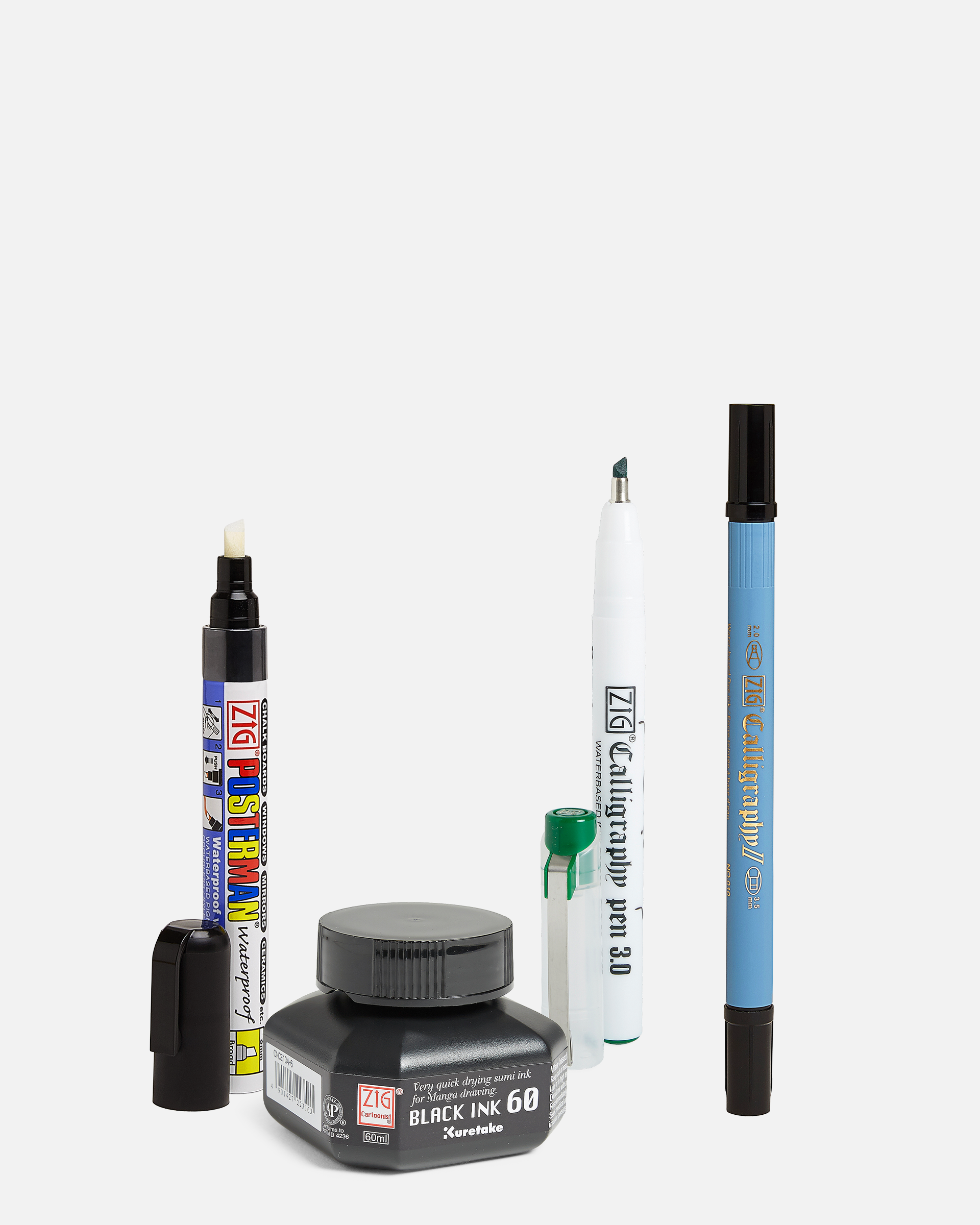 Kuretake ZIG Art & Graphic Twin Tip Marker – Brush & 0,8 Mm Spitze, Pink – Für Manga, Stamping & Mehr