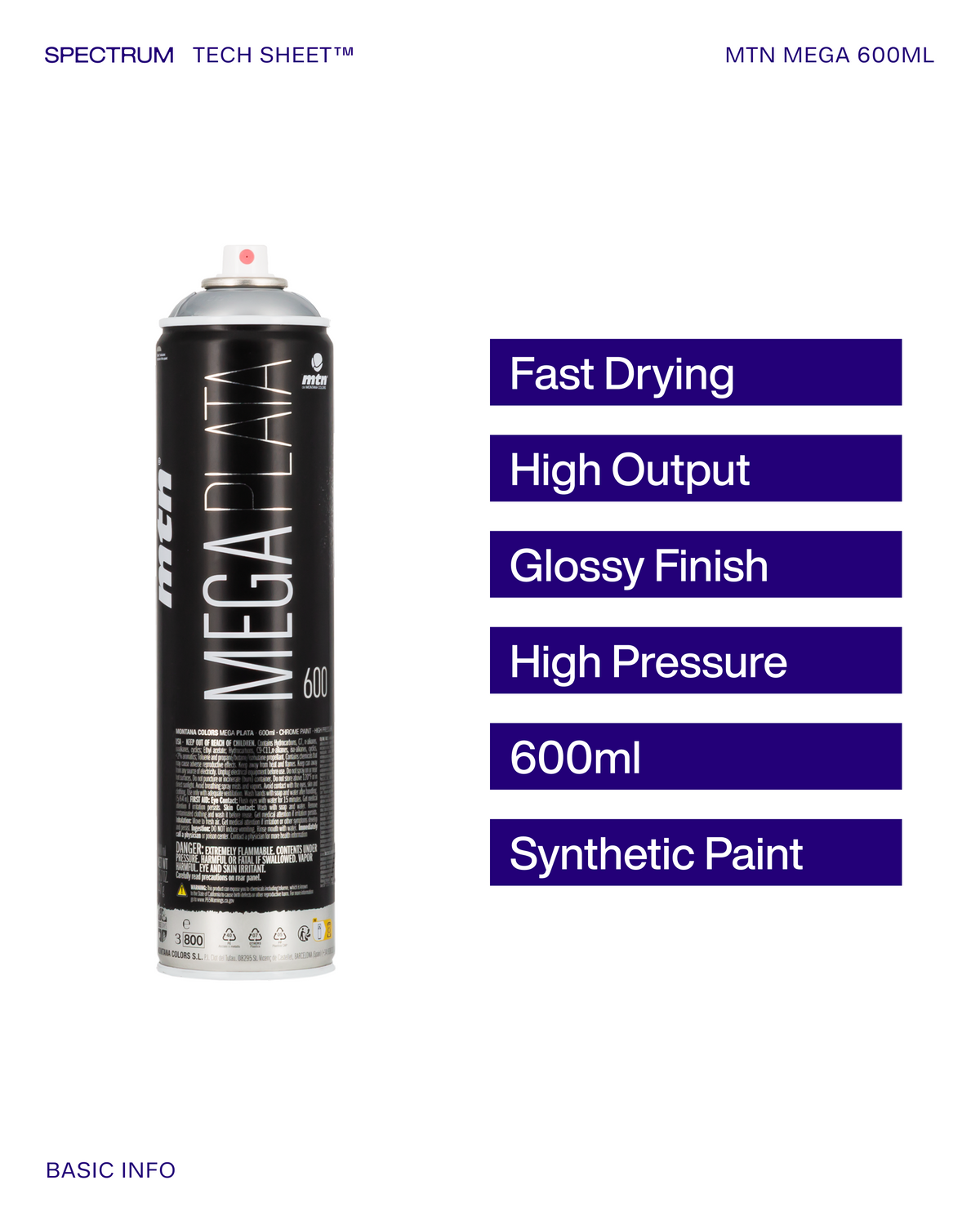 Montana Mega 600 ml Chrome Silver