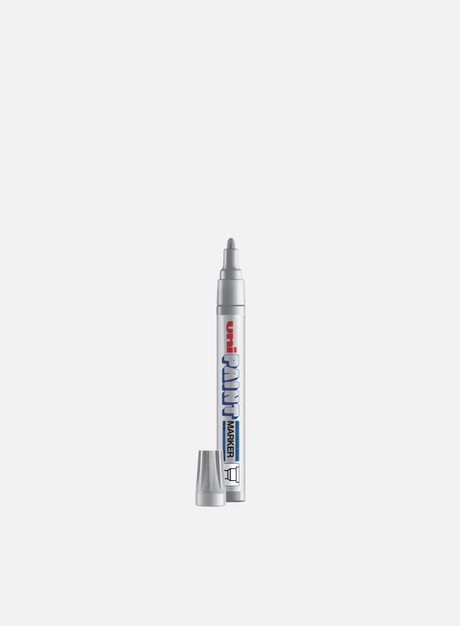 Uni Paint PX 20 Silver. (Uni Paint Markers: durable, glossy, and weather-resistant)