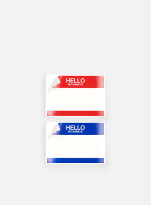 Flux Eggshell Hello My Name Is Stickers 50 pcs