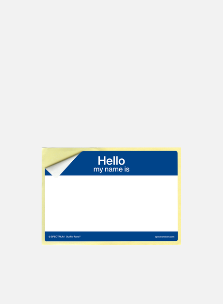 Spectrum Hello My Name Is Stickers Blue 100 pcs