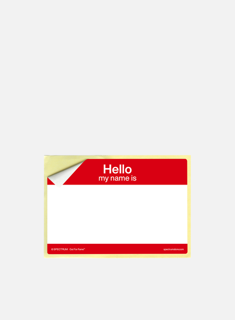 Spectrum Hello My Name Is Stickers Red 100 pcs