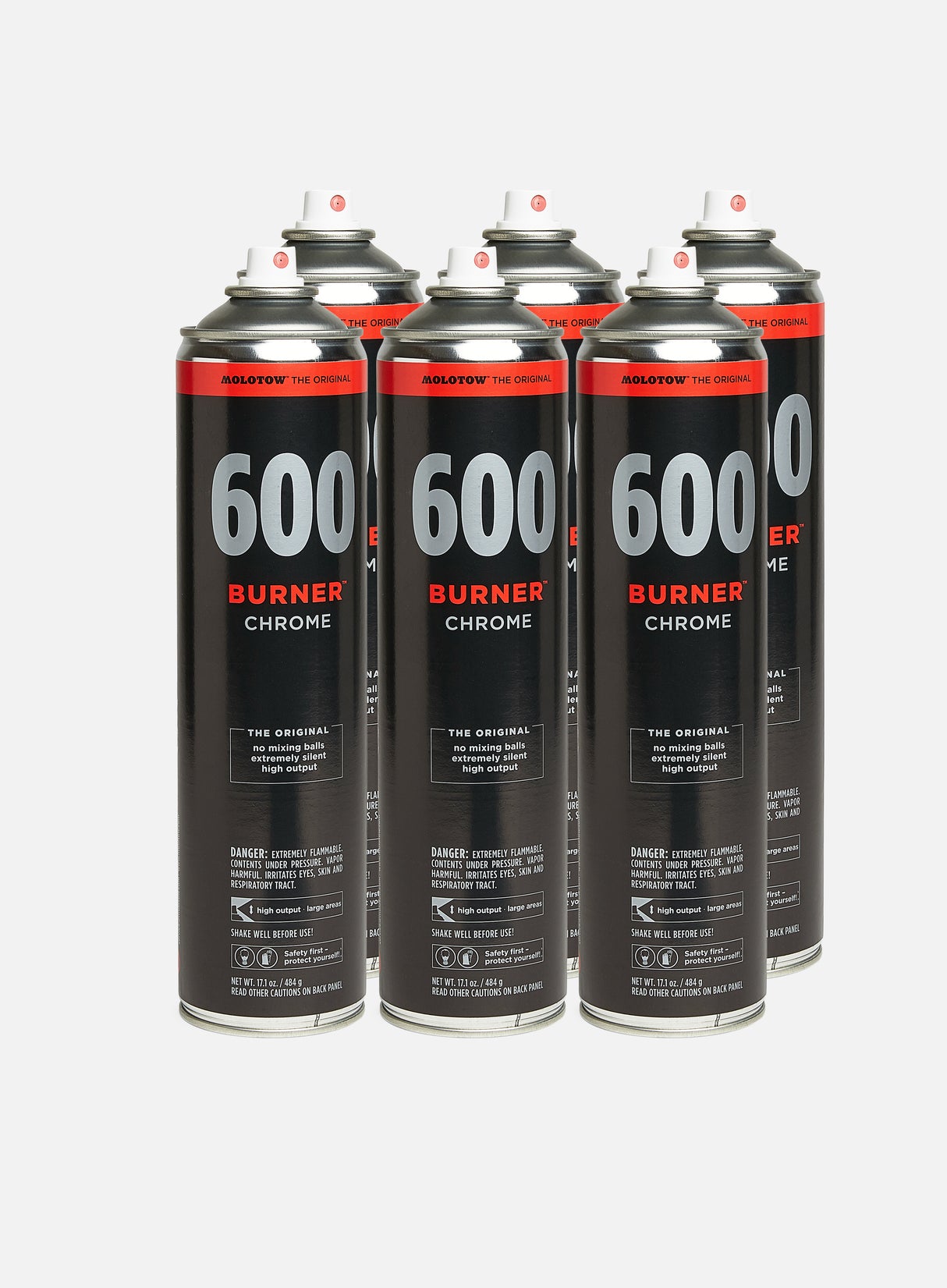 Molotow Burner 600 ml Chrome 6 Pack