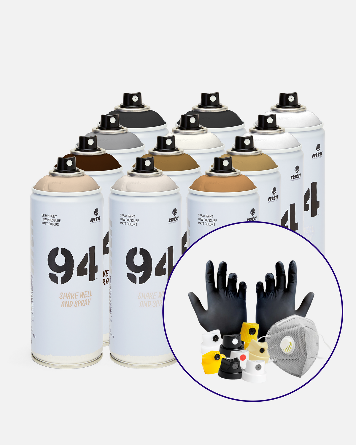 MTN94 400ml モンタナ スプレー缶　21本セット　ストリートアート Montana MTN 94 Skin Tone 12-Pack. Graffiti Starter Kit.