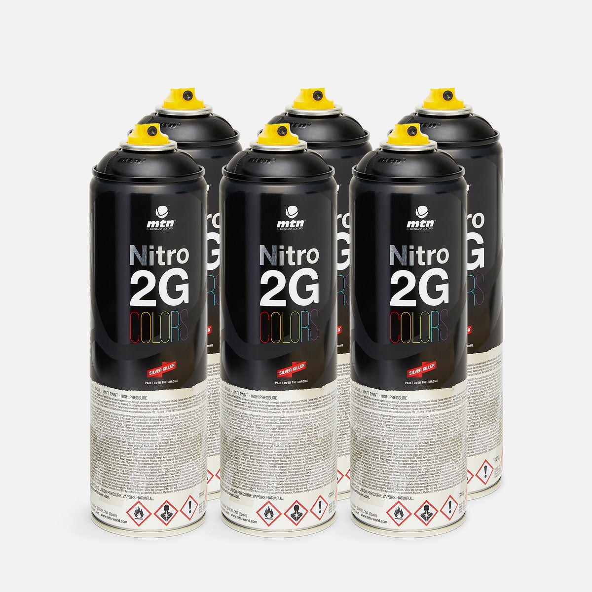 Nitro Color Pr63 Montana Nitro 2G Colors 500 ml Black 6 Pack