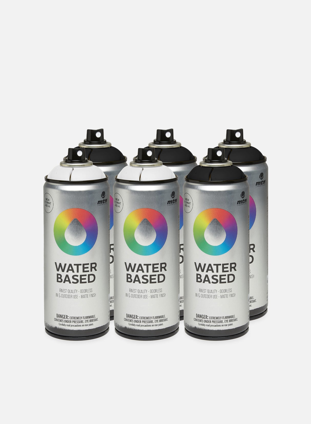 Montana Water Based 400 ml Black & White 6 Pack