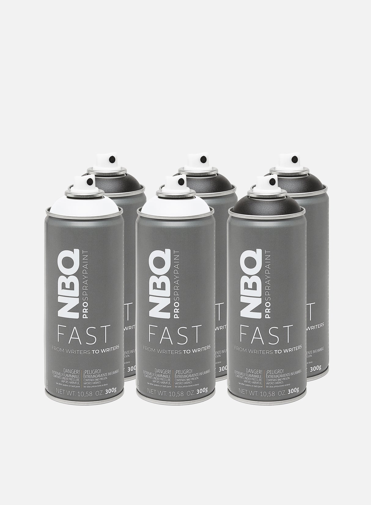 NBQ Fast 400 ml Black & White 6 Pack