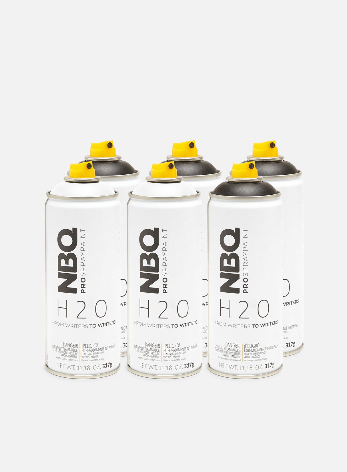 NBQ H2O 400 ml Black & White 6 Pack