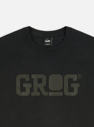 Grog Classic Logo T-shirt, Black/Black