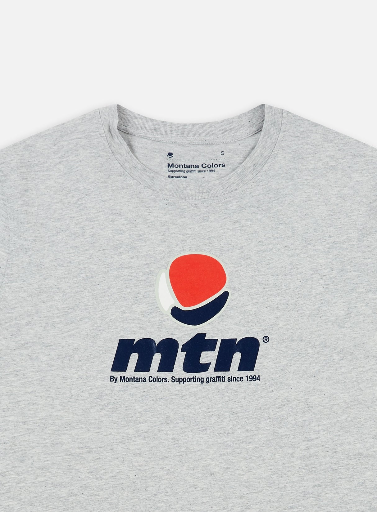 Montana Colorful Front Logo T-Shirt, Athletic Grey