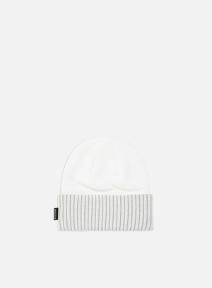 Mr Serious New York Fat Beanie, White/Black